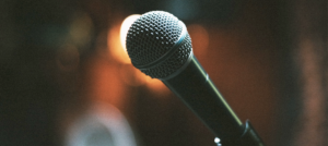 Close up of microphone